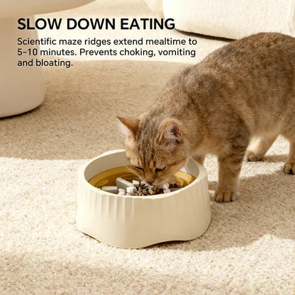 2-in-1 Dual Mode Cat Slow Feeder Bowl