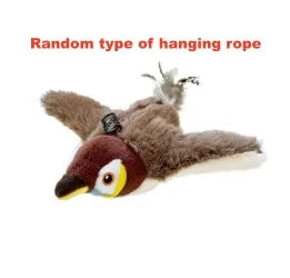 Pet Toy Plush Bite-Resistant and Drop-Proof Flapping Shaky Bird Cat Self-Entertainment Simulated Sparrow
